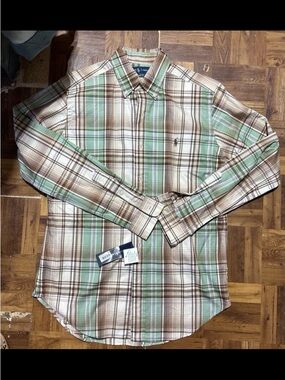 Polo Ralph Lauren Classic Fit checkered long-sleeve shirt, Men’s Small , NWTs